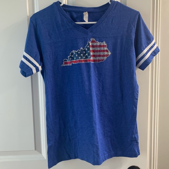 live & tell Tops - American 🇺🇸 V-Neck T-shirt of Kentucky State